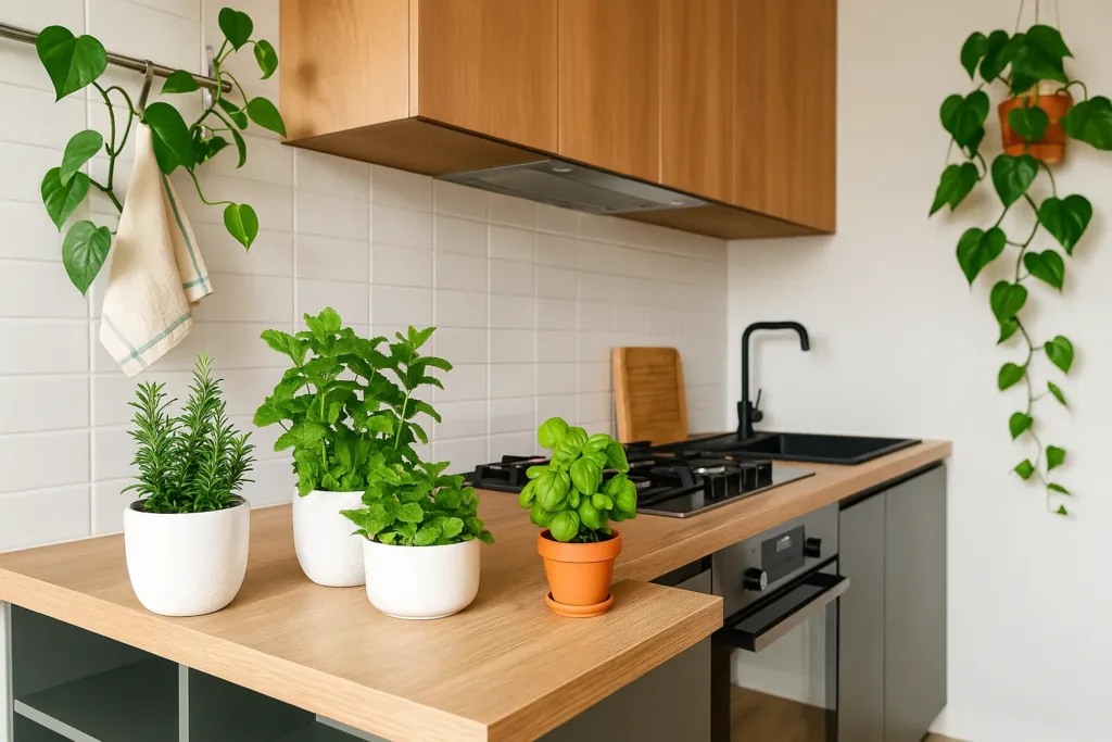 ¿Qué poner en tu cocina? Plantas que no necesitan espacio