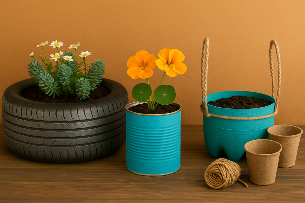 Macetas recicladas: ideas creativas y económicas